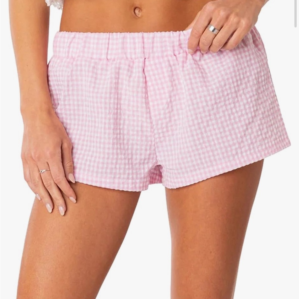 Light pink y2k gingham shorts